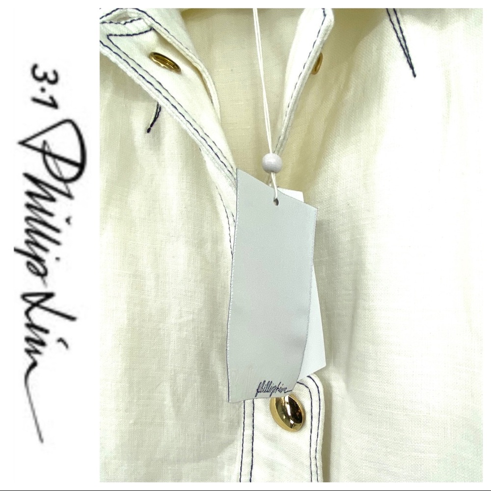 💕 3.1 Phillip Lim Ivory Button Up Jacket NWT - Picture 5 of 10